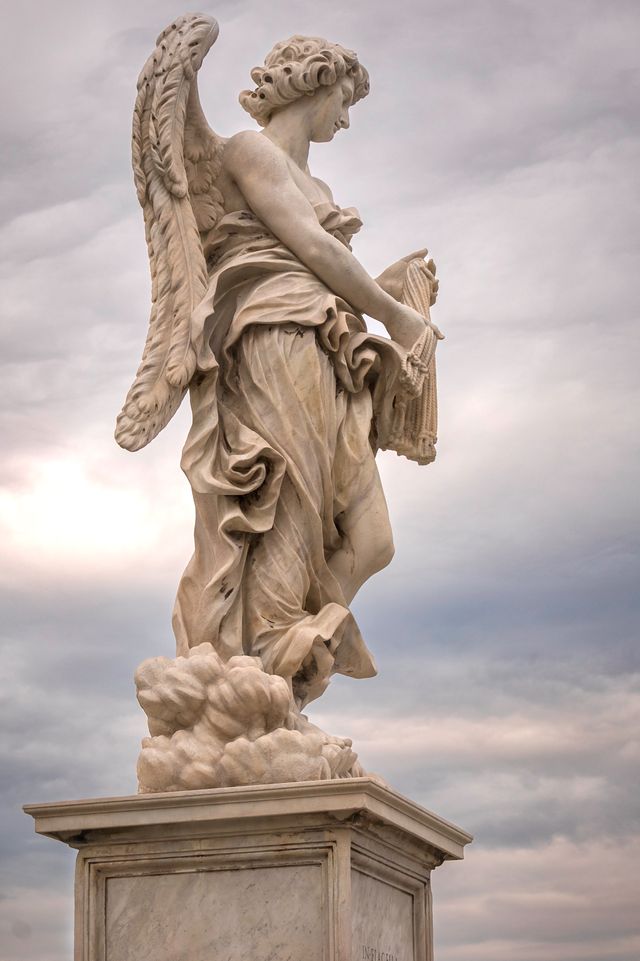 Poster fotografico scultura angelo, Roma
