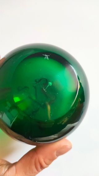 Fermacarte vetro di Murano verde Giberto