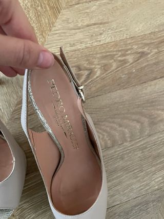 Zapatos de fiesta tacón mujer rosa nude