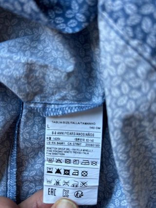 Camisa niño Benetton chula - 8-9 años