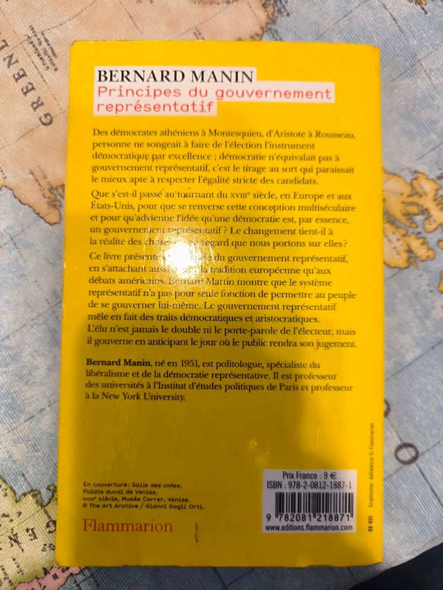 Principes du gouvernement représentatif ne