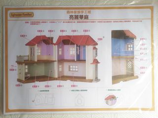 Set Sylvanian:Casa del Ático+Conejos Flora+Gemelos