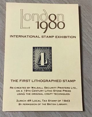 Foglietto ricordo 1980 stamp exhibition London