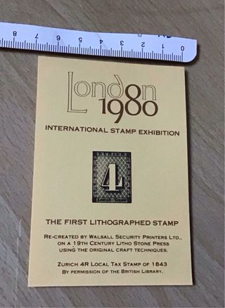 Foglietto ricordo 1980 stamp exhibition London