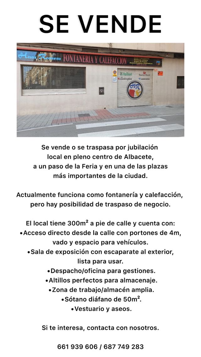 Local en venta o traspaso