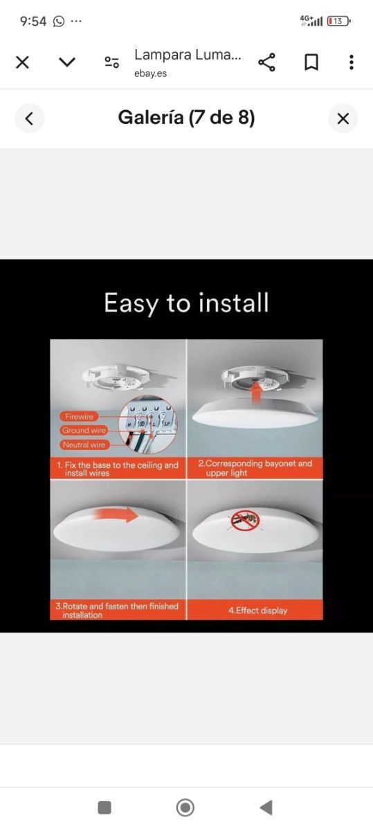 Lámpara inteligente de techo Lumary