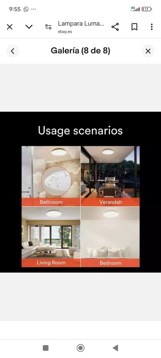 Lámpara inteligente de techo Lumary