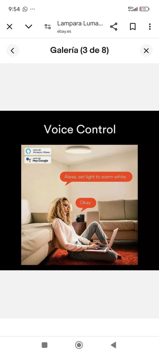 Lámpara inteligente de techo Lumary