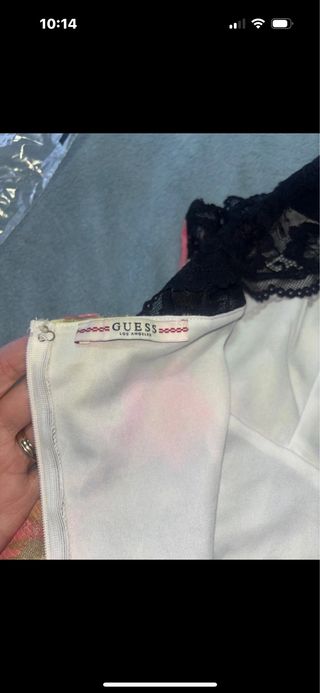 Vestito pizzo e fiori Guess