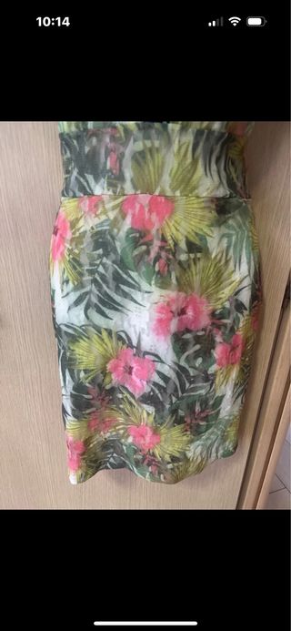 Vestito pizzo e fiori Guess