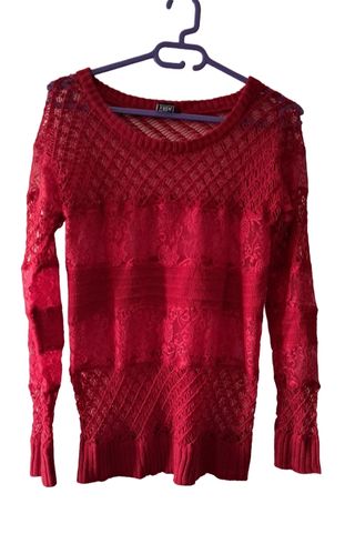 Jersey punto Walk and Talk rojo mujer