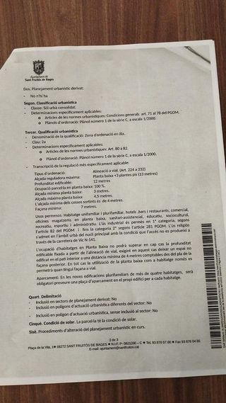 Terreno en venta en Sant Fruitós de Bages