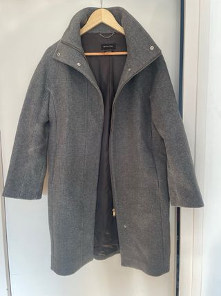Abrigo gris Massimo Dutti