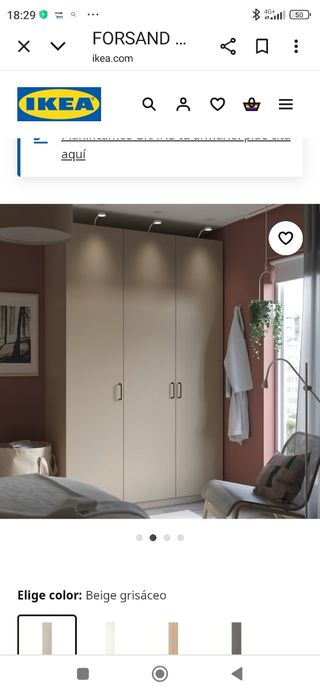 Puertas de armario forsand beige
