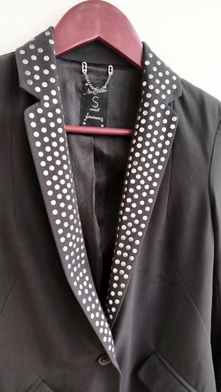 Chaqueta americana mujer talla S Negro