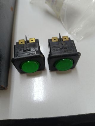 Interruptor bipolar verde 25x25