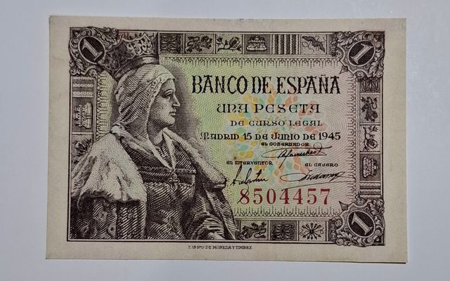 1 Peseta 1945 Sin serie 8504