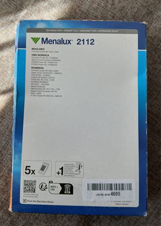 Menalux - Pack de 5 bolsas sintéticas aspiradora