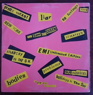 Vinilo LP Sex Pistols Never Mind.. 1977  1 edición