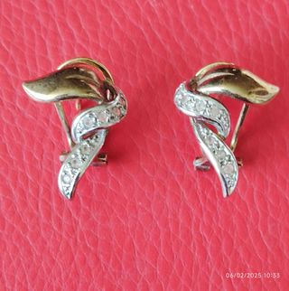 Pendientes vintage plata chapada en oro 