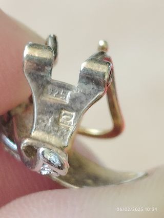 Pendientes vintage plata chapada en oro 