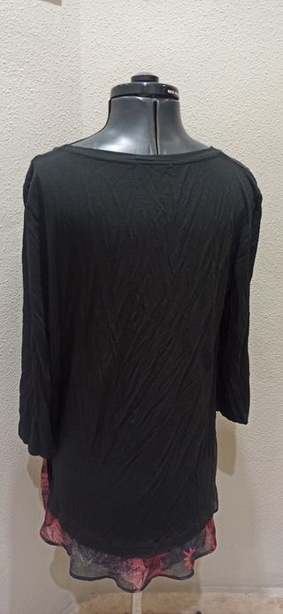 Blusa Desigual volantes talla XL