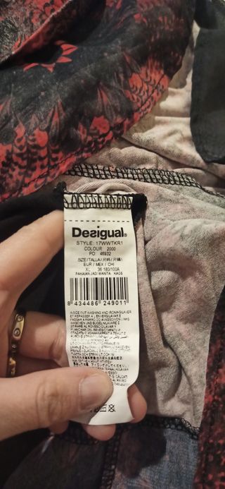 Blusa Desigual volantes talla XL