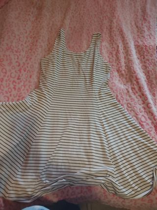 Vestido rallas mujer