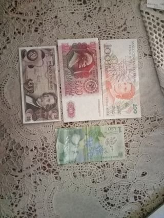 9 banconote di varie nazionalità