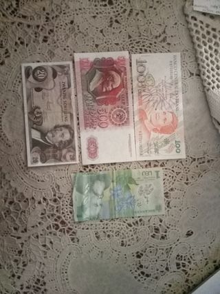 9 banconote di varie nazionalità