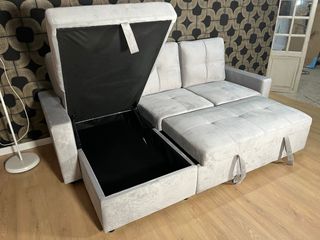 SOFÁ CAMA COMPLETO EN L CON ARCÓN ¡NUEVO!