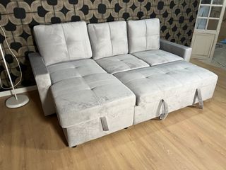 SOFÁ CAMA COMPLETO EN L CON ARCÓN ¡NUEVO!