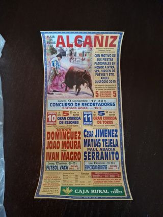 Cartel plaza de Toros Alcañiz año 2010