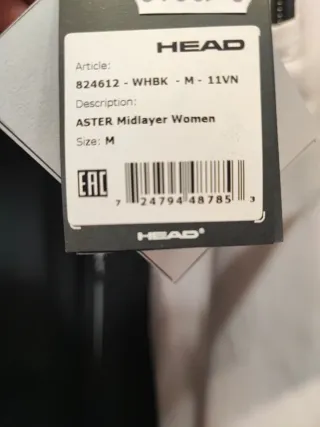 CAPA INTERMEDIA HEAD MUJER TALLA M