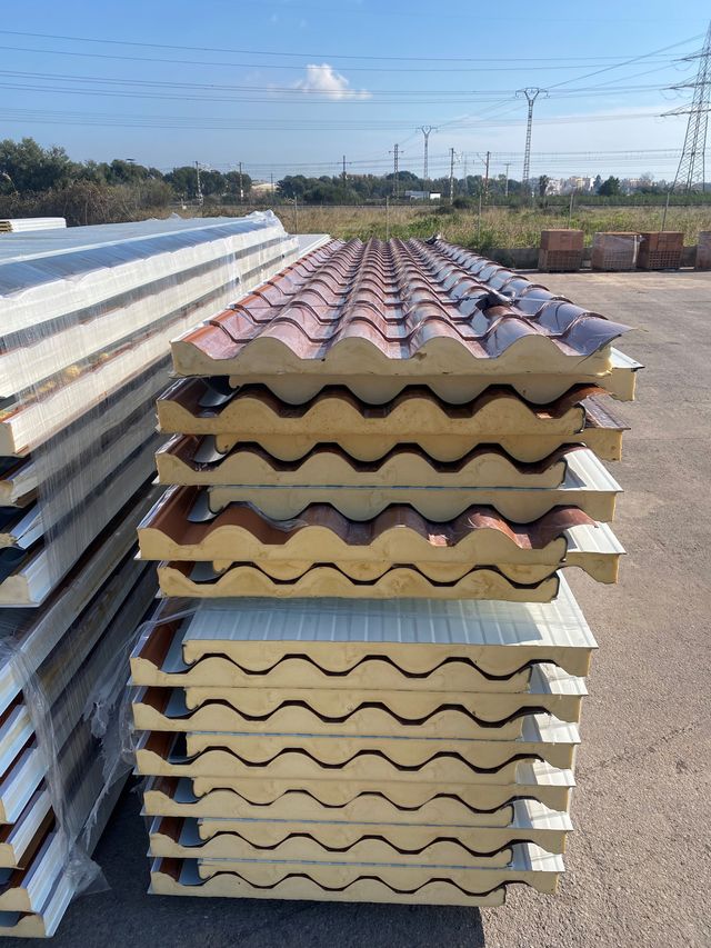 PANEL DE OCASIÓN IMIT. TEJA ROJO, ALBERO Y PIZARRA