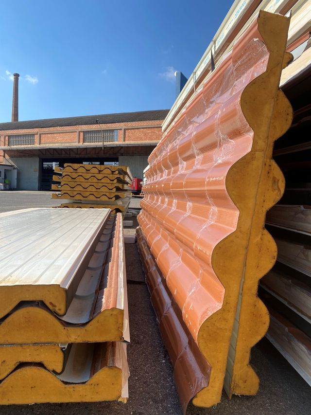 PANEL DE OCASIÓN IMIT. TEJA ROJO, ALBERO Y PIZARRA