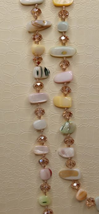 Collana madreperla cristalli