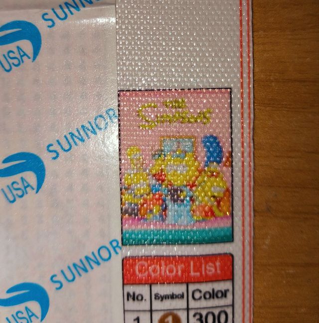 Diamond painting the Simpsons