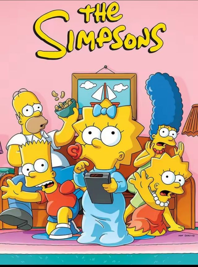 Diamond painting the Simpsons