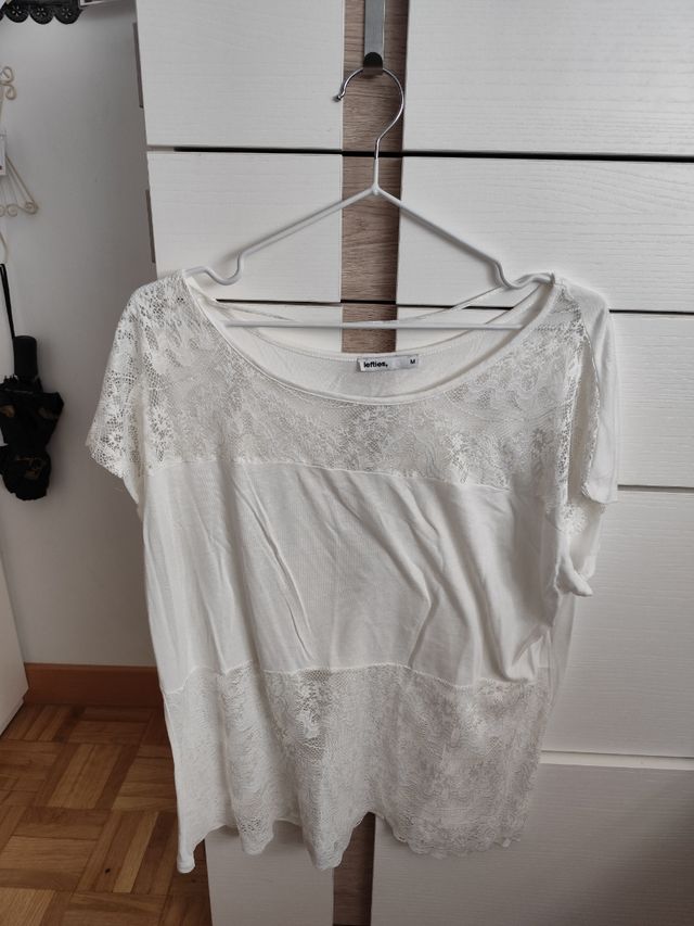 Camiseta de Lefties de algodón y encaje