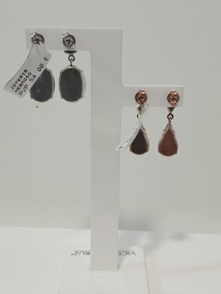 Pendientes plata largos Swarovski