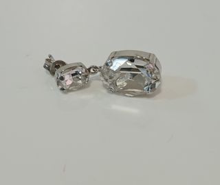 Pendientes plata largos Swarovski