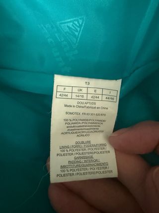 Chaqueta acolchada Peak Mountain  Azul  Talla S/M