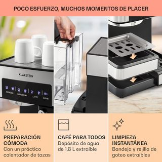 Cafetera klarstein para espresso