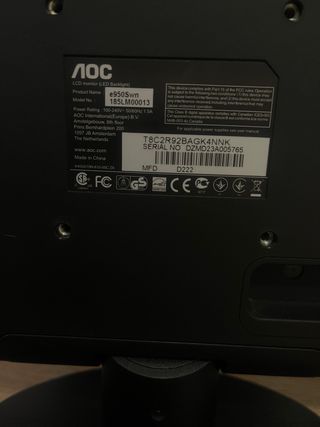 Monitor 18.5” AOC