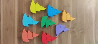 Circulo cromático de madera arcoiris