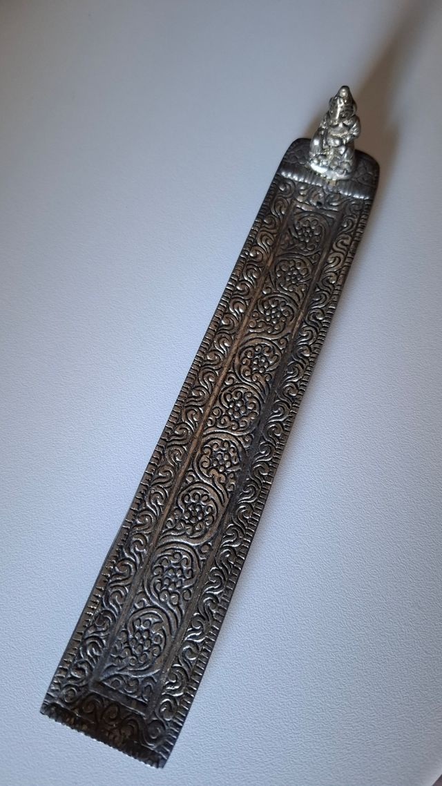 Portaincienso plateado natura