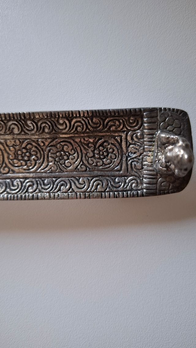 Portaincienso plateado natura