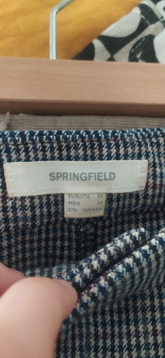 Pantalones cuadros pitillo Springfield