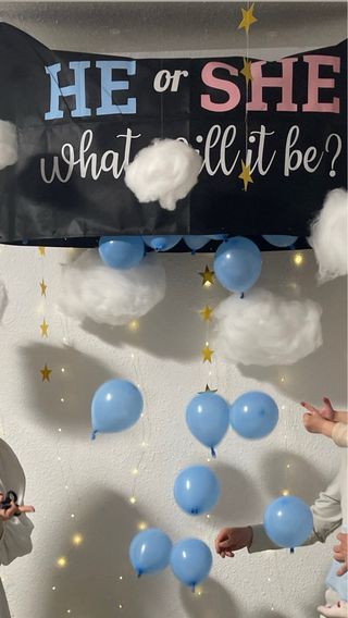 Decoraciones para fiesta bebe Gender Reveal